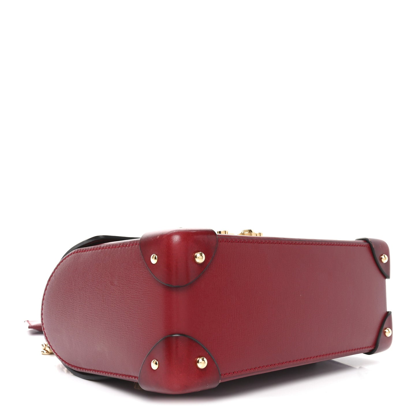 Azalea Calfskin Small Padlock Bamboo Shoulder Bag Romantic Cerise