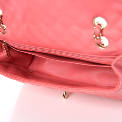 Chanel Lambskin Quilted Valentine Charms Medium Single Flap Pink 5 of 10