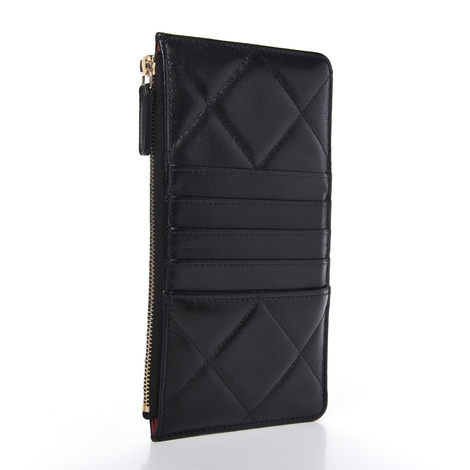 Chanel Goatskin Quilted Chanel 19 Phone and Card Holder Black 3 of 8