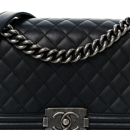 Chanel Lambskin Quilted Medium Boy Flap Black 8 of 10