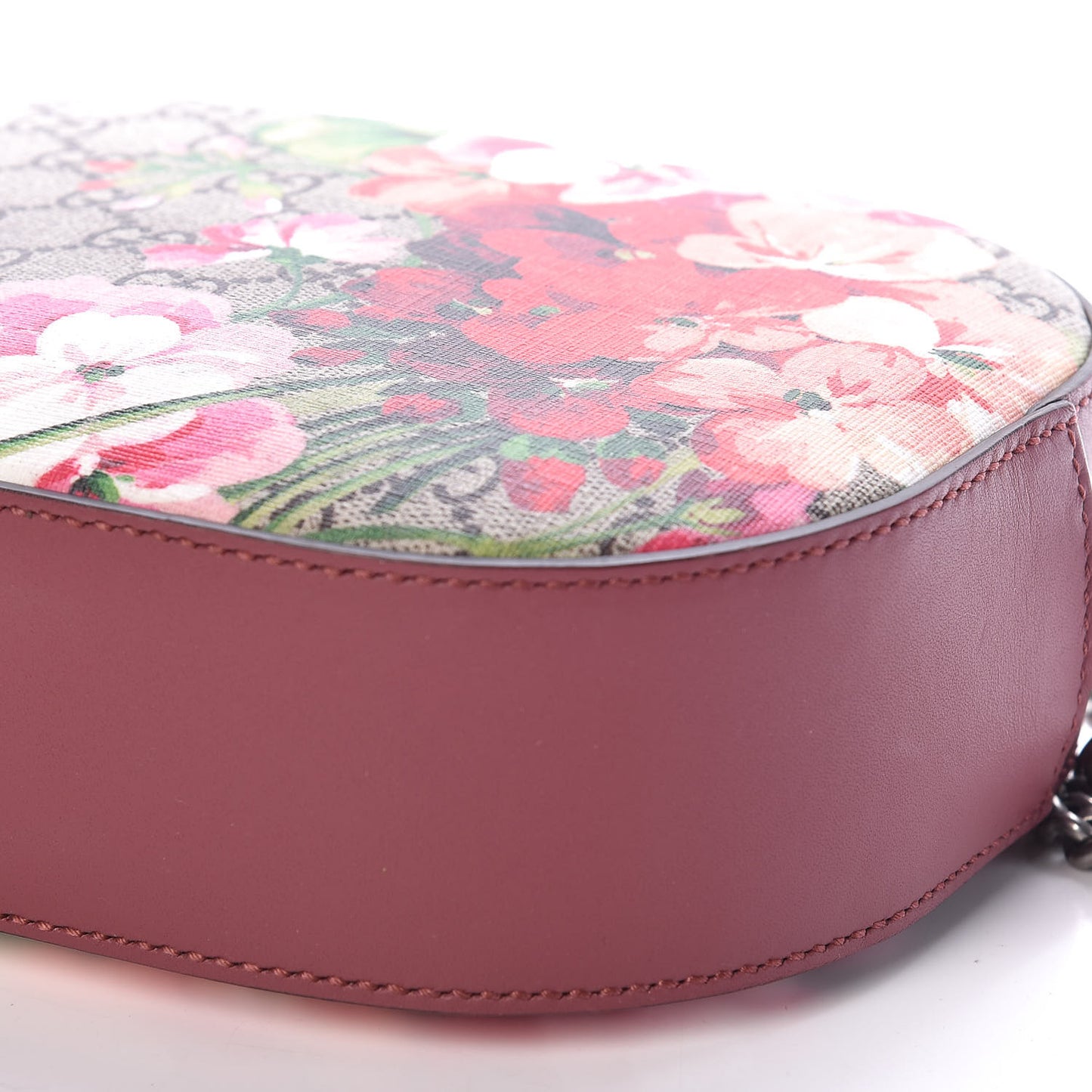 GG Supreme Monogram Blooms Mini Chain Shoulder Bag Beige Multicolor Dry Rose