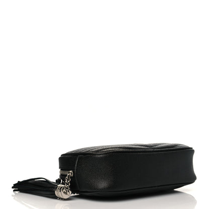 Saint Laurent Grain De Poudre Matelasse Monogram Mini Lou Camera Bag Black 4 of 11