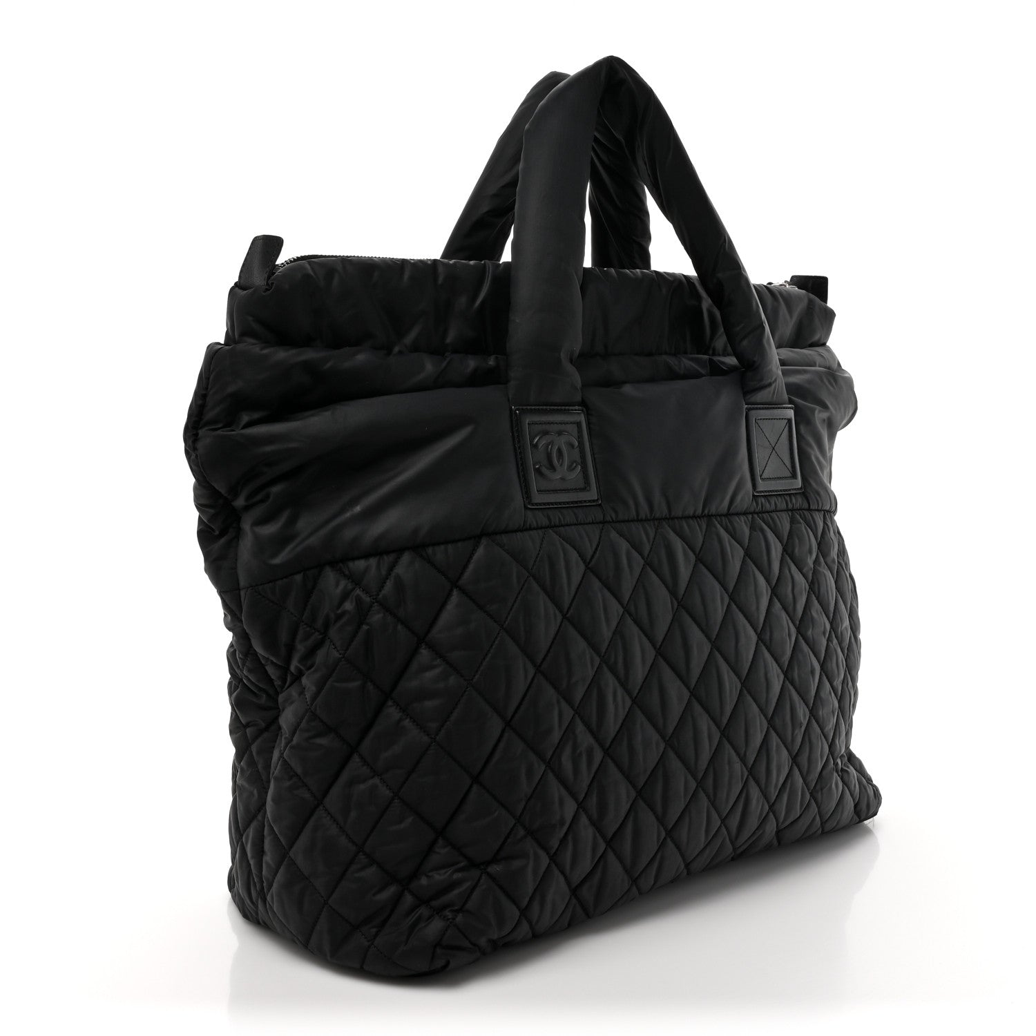 Chanel Nylon Quilted Large Coco Cocoon Tote Black 3 of 15