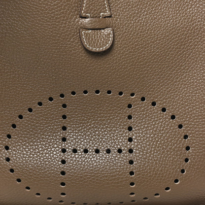 Hermes Taurillon Clemence EVELYNE III PM Etoupe 8 of 11