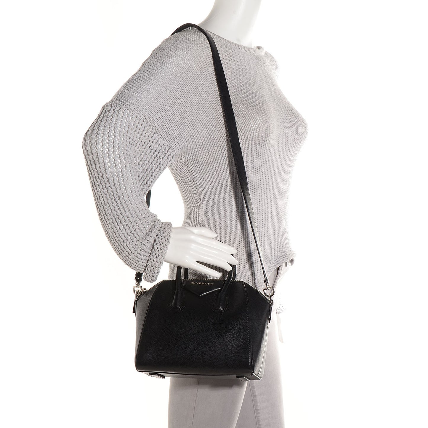 Sugar Goatskin Mini Antigona Black