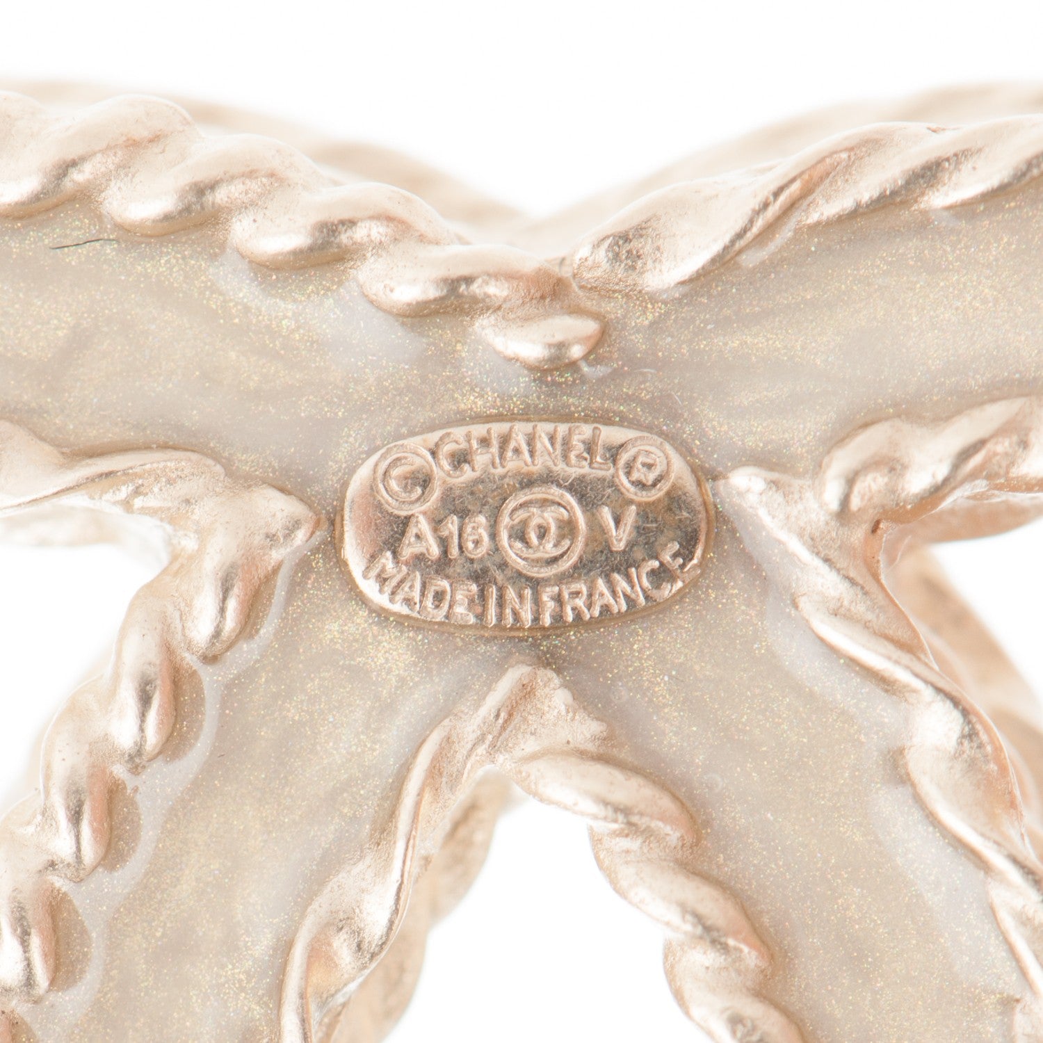 Chanel Crystal CC Brooch Light Gold 3 of 4