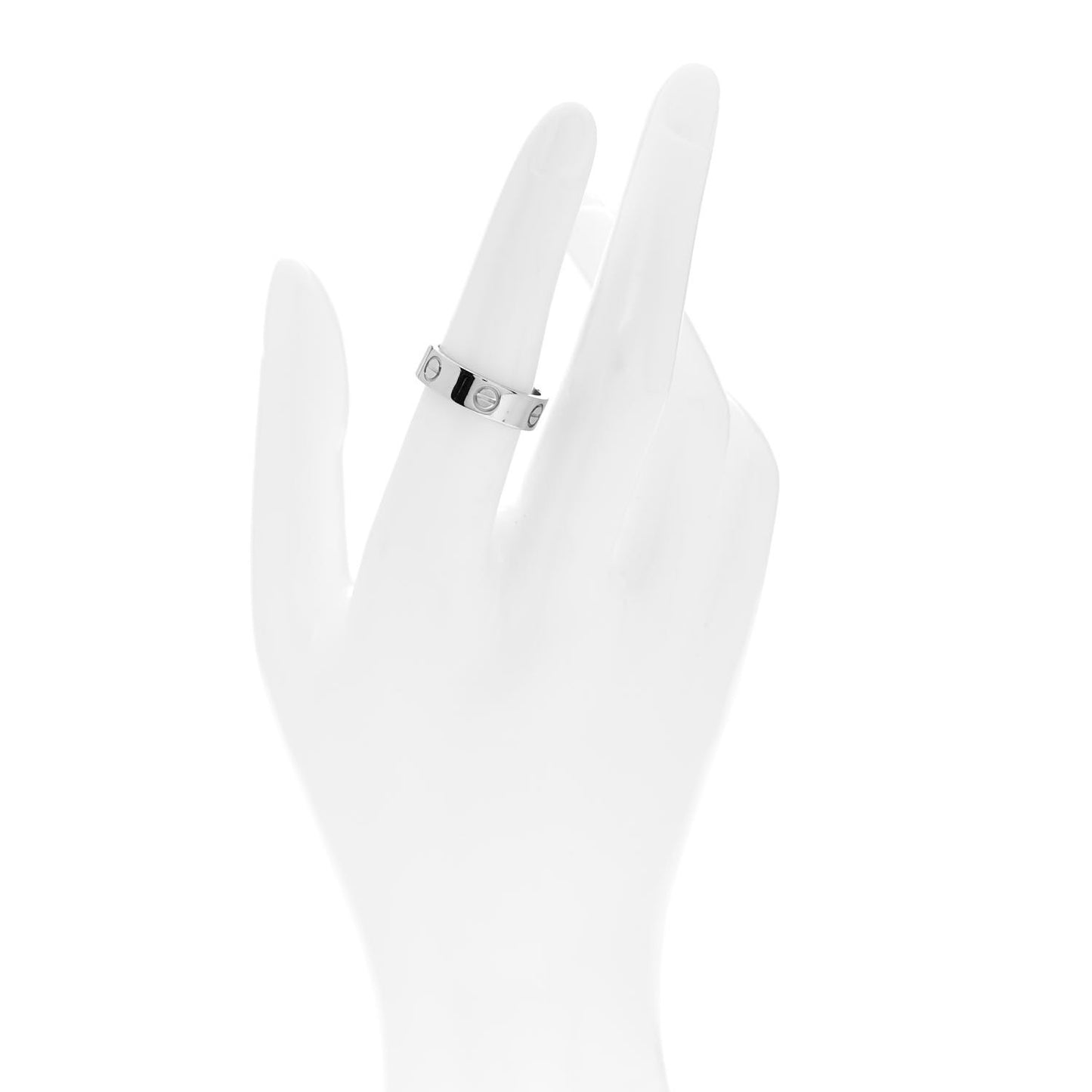 18K White Gold 5.5mm LOVE Ring 53 6.5