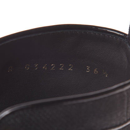 Chanel Fabric Lambskin Lace Up Cap Toe Sneakers 36.5 Black 8 of 10