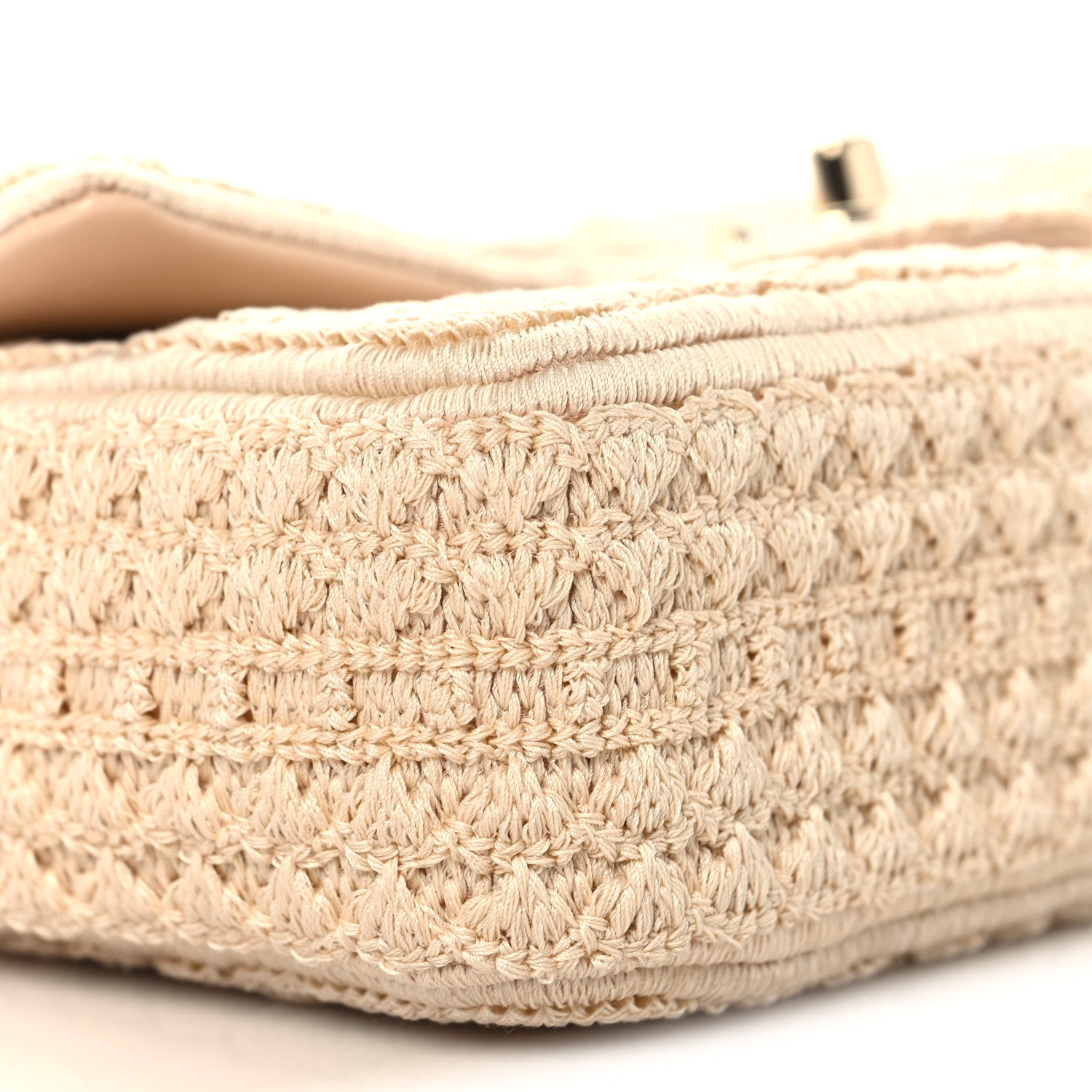 Chanel Crochet Embroidered Mini Rectangular Flap Beige 9 of 11