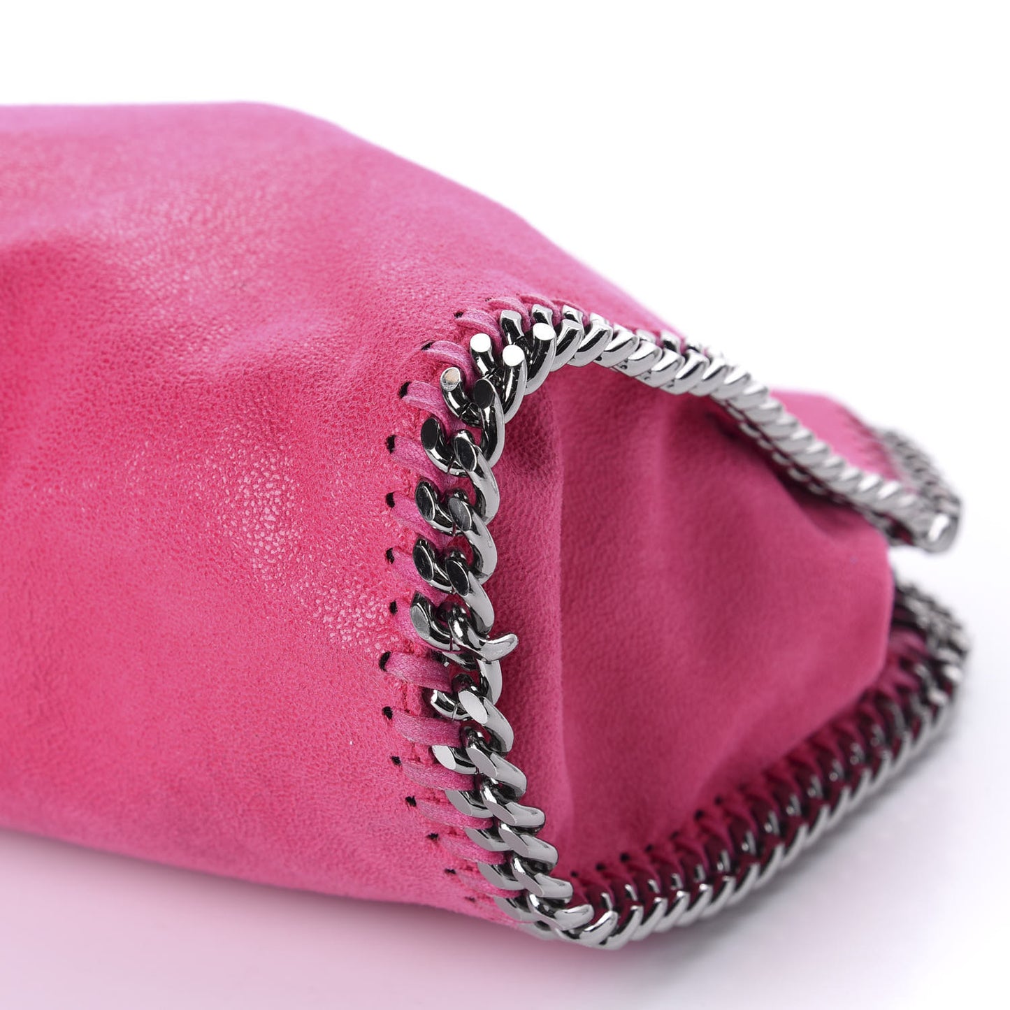 Shaggy Deer Mini Falabella Fold Over Tote Hot Pink