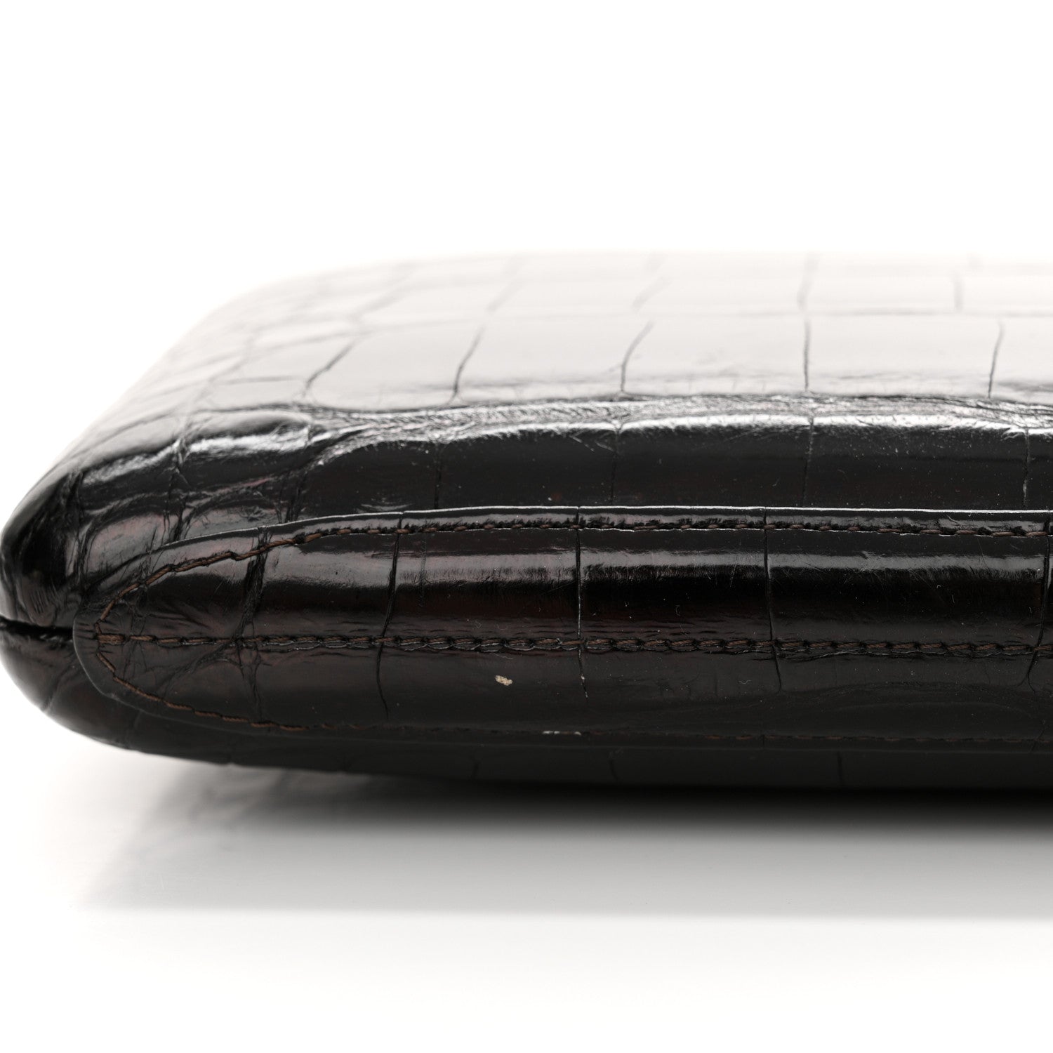 Chanel Alligator Chain Clutch Black 13 of 13