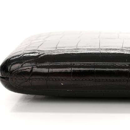 Chanel Alligator Chain Clutch Black 13 of 13