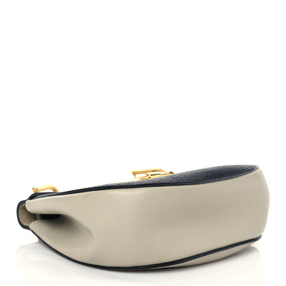 Chloe Grained Calfskin Lambskin Mini Bi-Color Drew Shoulder Bag Black Powder Beige 4 of 8