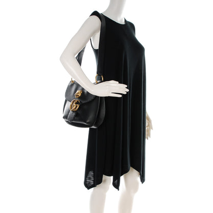 Gucci Cellarius Calfskin Feline GG Marmont Flap Shoulder Bag Black 2 of 7