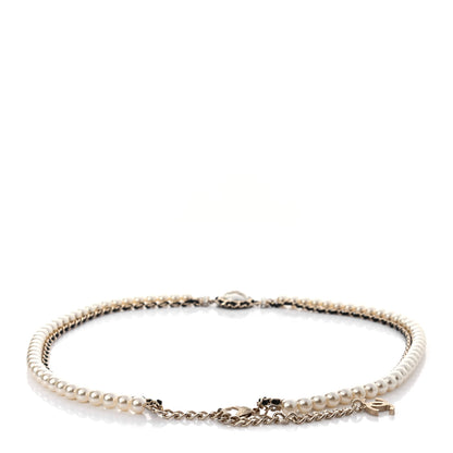 Chanel Metal Pearl Lambskin Chain CC Fancy Belt 75 Black Gold 2 of 4