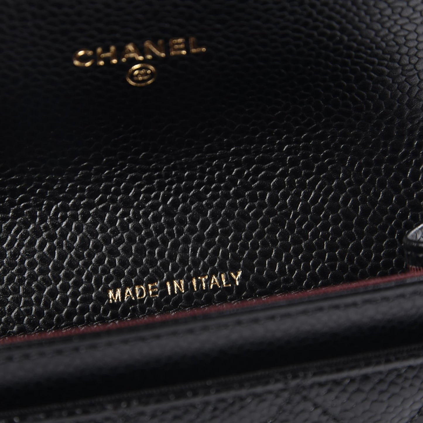 Caviar Quilted Flap Card Holder Black