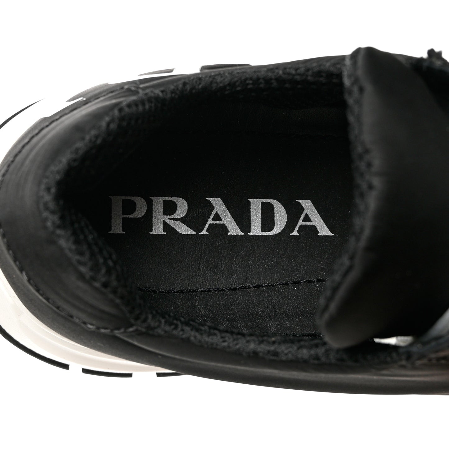 Nylon Piuma Logo Sneakers 37 Black White