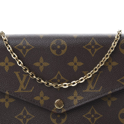 Louis Vuitton Monogram Pochette Felicie Chain Wallet Fuchsia 12 of 13