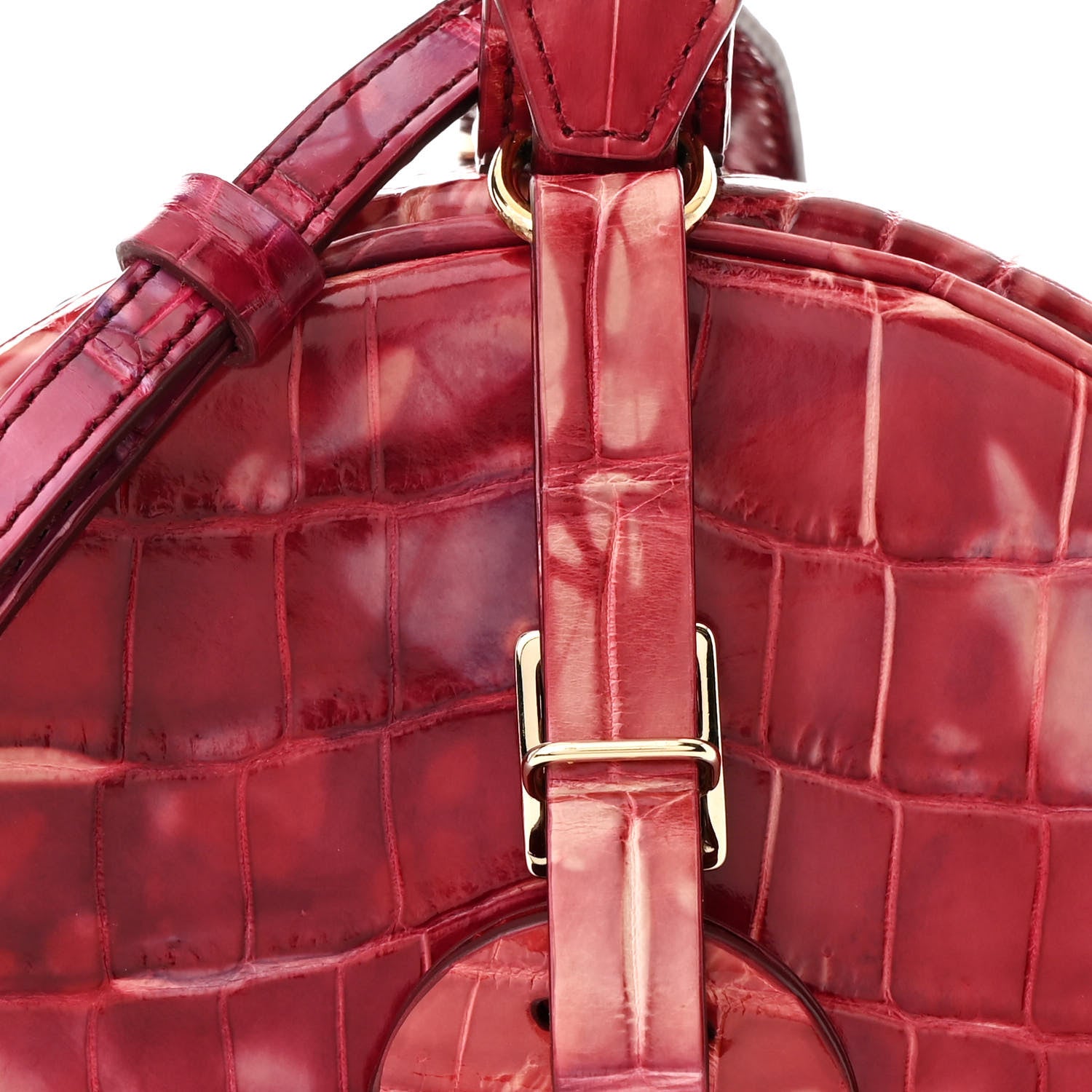 Louis Vuitton Crocodile Petite Boite Chapeau Dark Pink 7 of 10