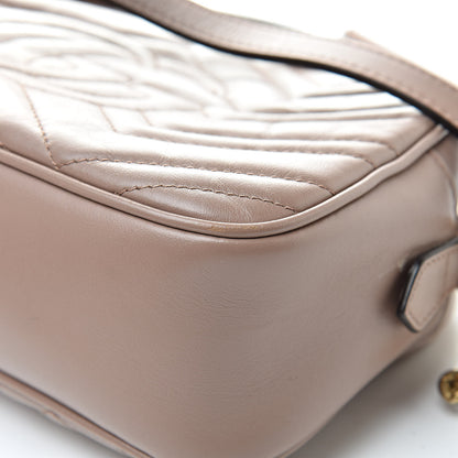 Gucci Calfskin Matelasse Small GG Marmont Chain Shoulder Bag Porcelain Rose 11 of 15