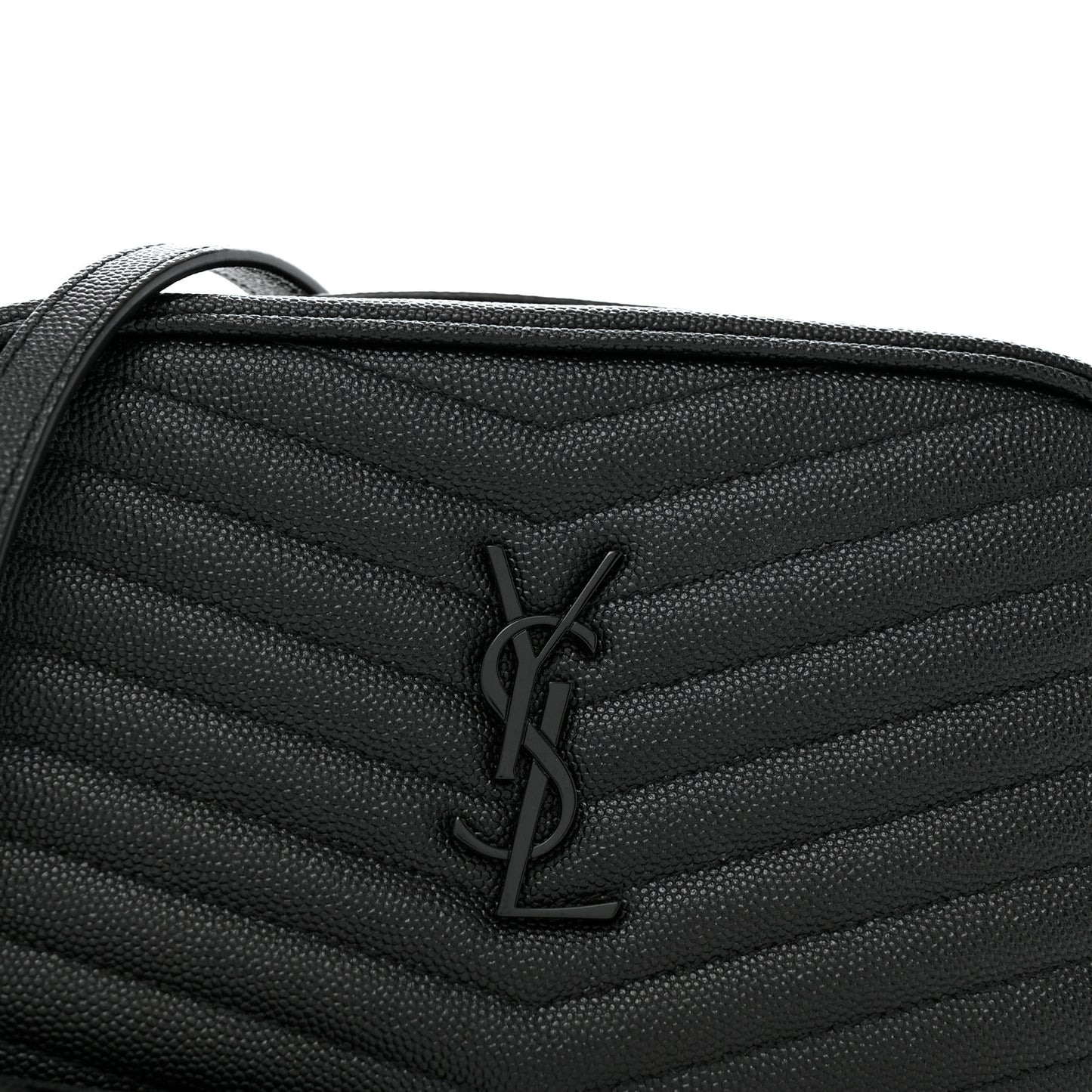 Grain De Poudre Matelasse Monochrome Monogram Mini Lou Camera Bag Black