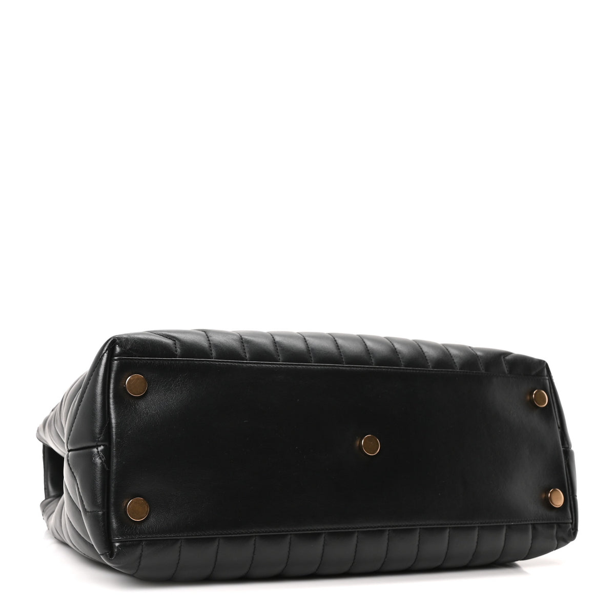 Saint Laurent Calfskin Y Quilted Monogram Large Loulou Chain Satchel Black 4 of 10