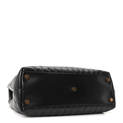Saint Laurent Calfskin Y Quilted Monogram Large Loulou Chain Satchel Black 4 of 10