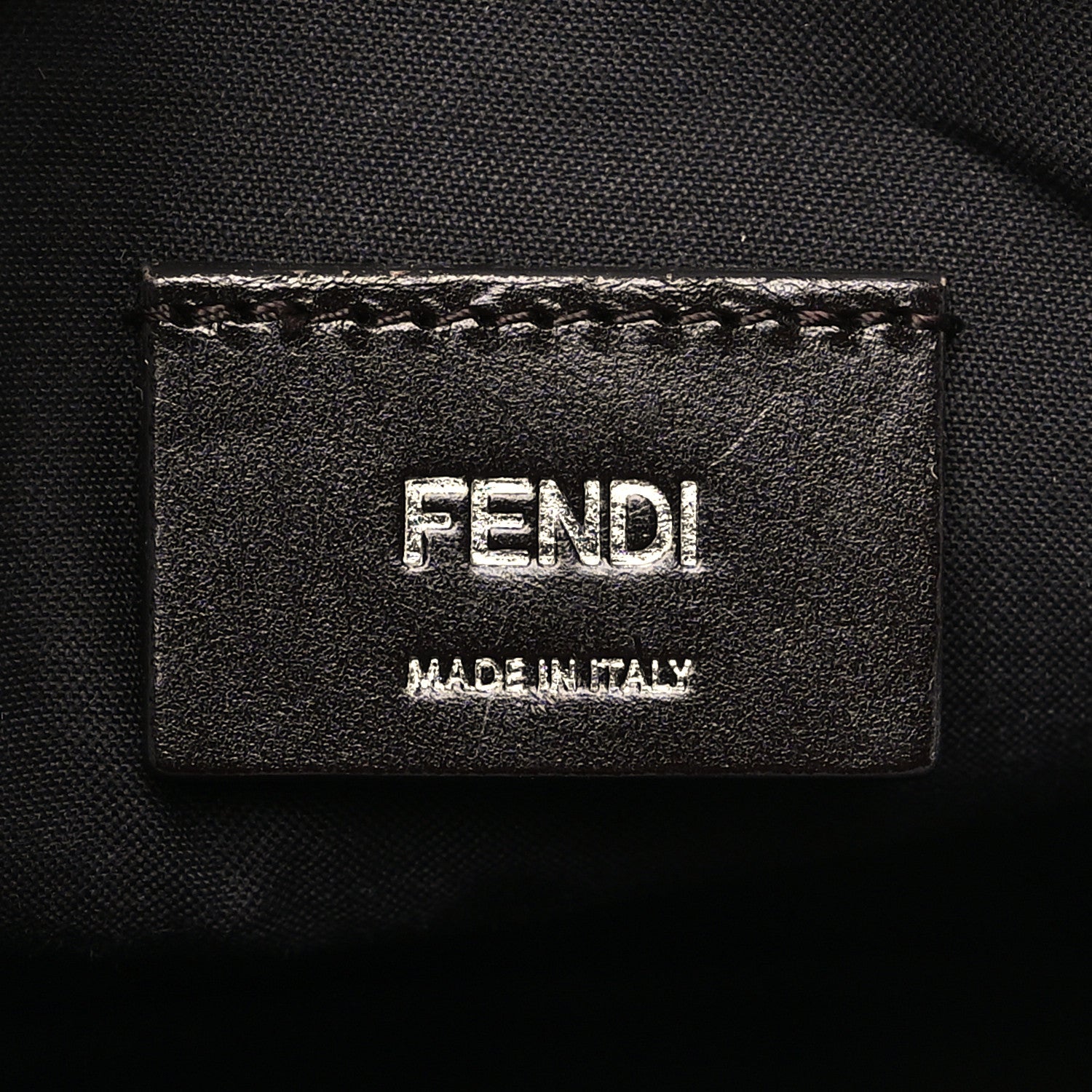 Fendi Glazed Fabric Vitello Liberty FF 1974 Diagonal Camera Case Navy 6 of 10