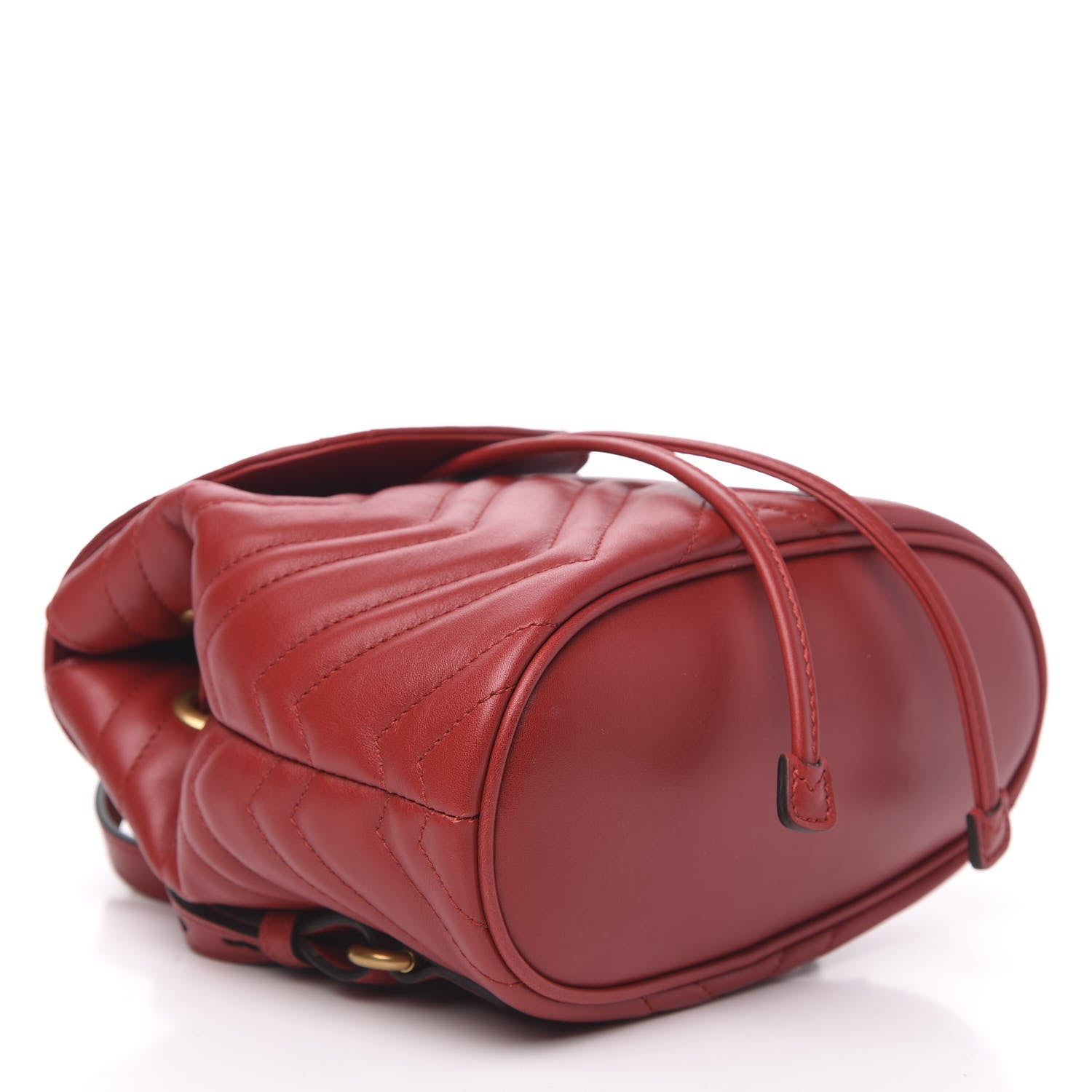 Gucci Calfskin Matelasse GG Marmont Flap Backpack Hibiscus Red 3 of 9