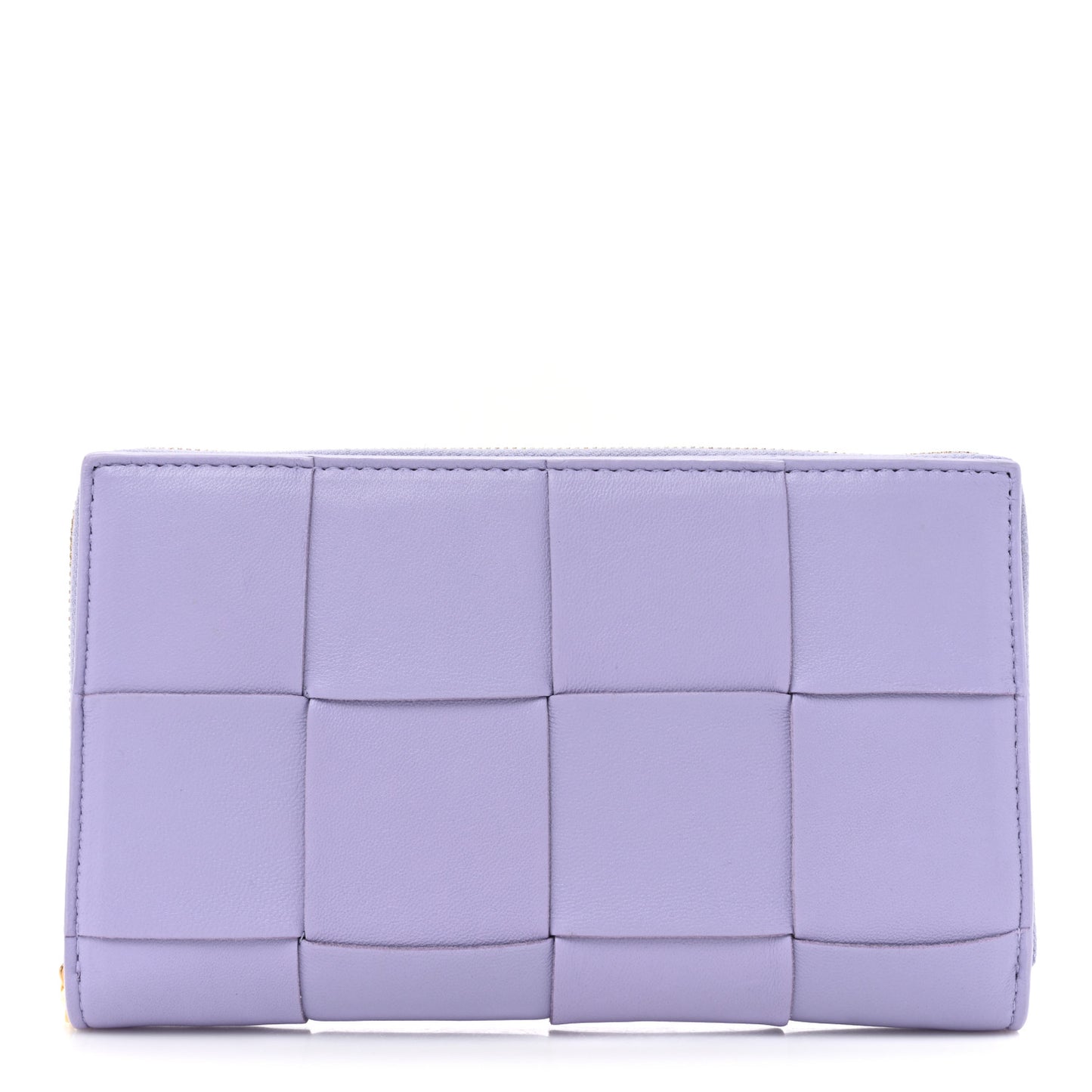 Shiny Calfskin Intreccio Wallet Wisteria