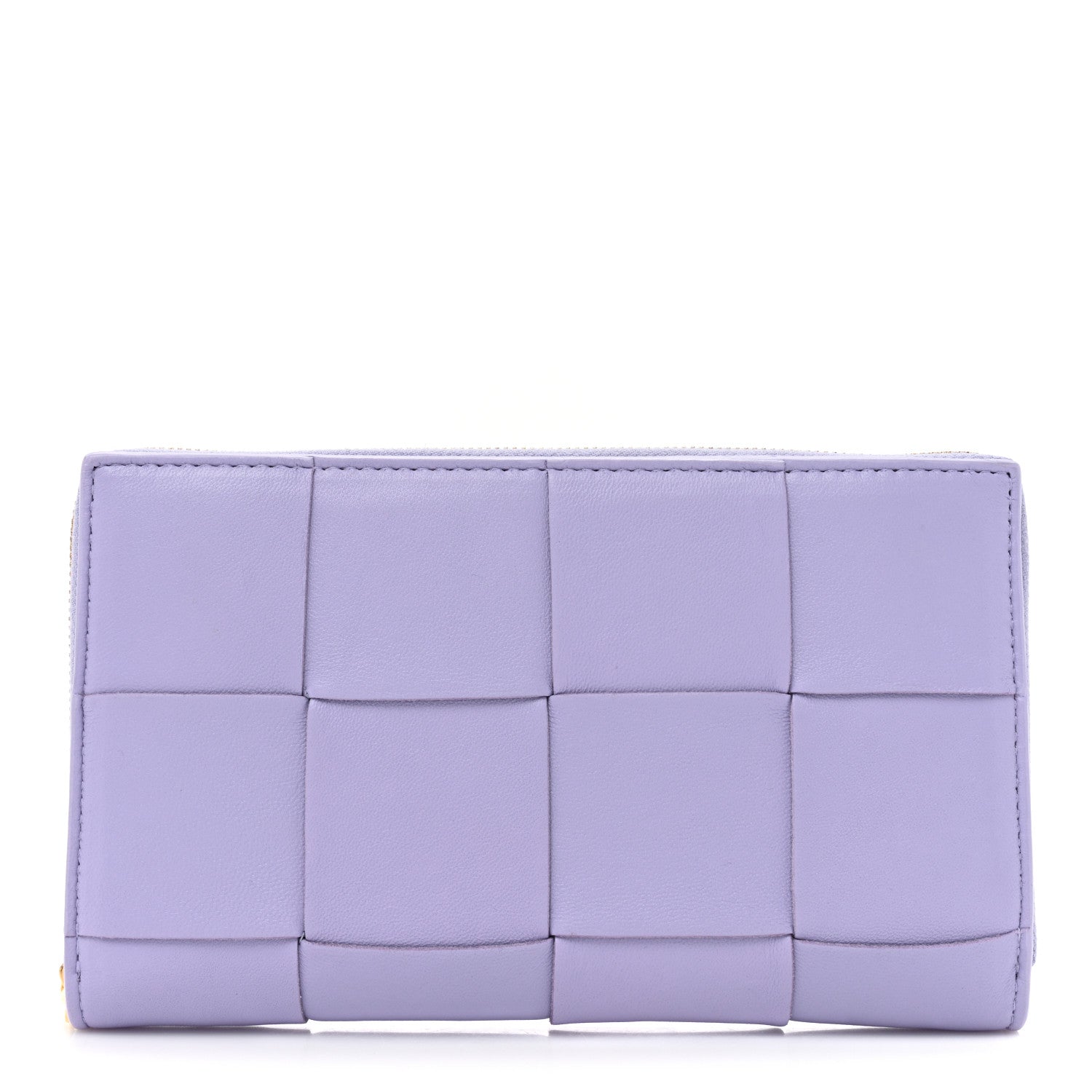 Bottega Veneta Shiny Calfskin Intreccio Wallet Wisteria 1 of 10