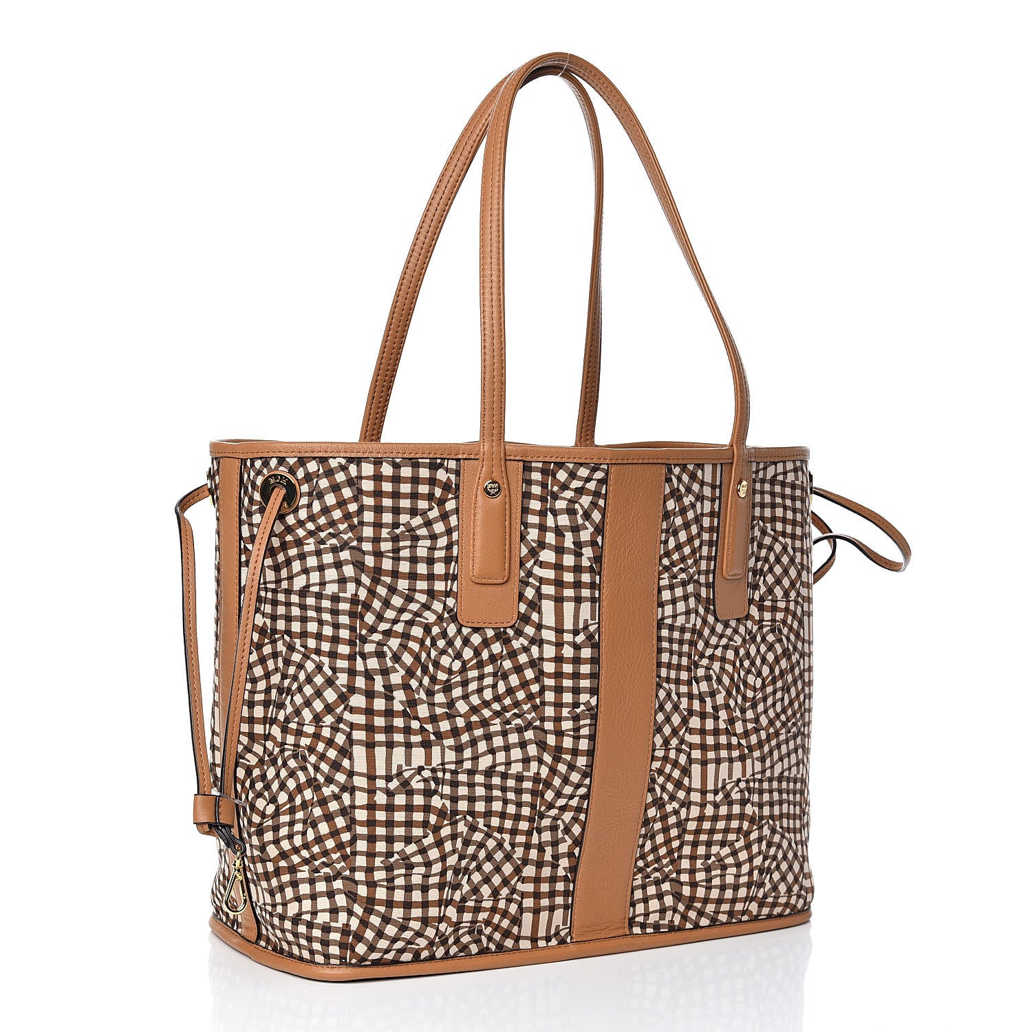 MCM Visetos Medium Liz Reversible Shopper Tote Cognac 5 of 13