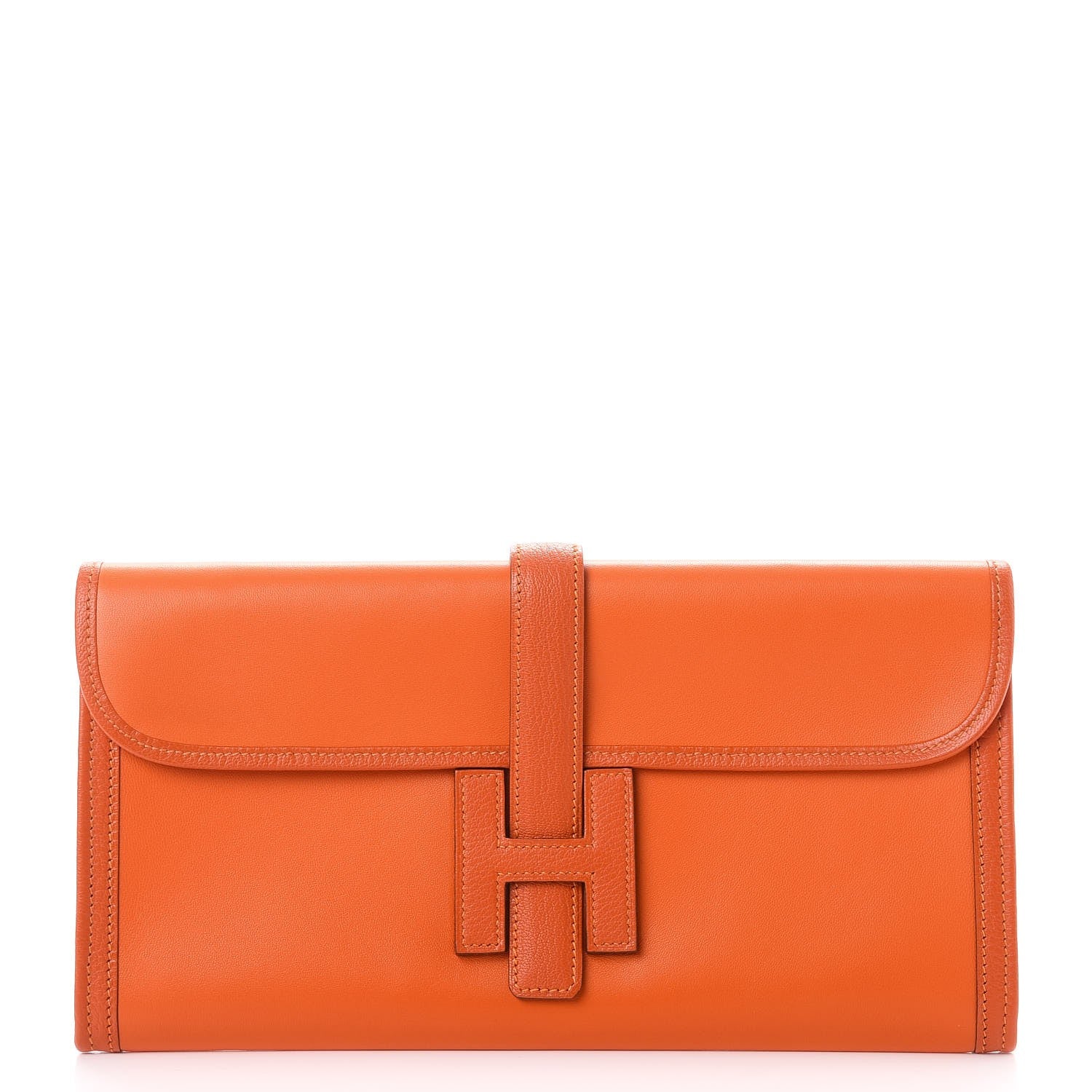 Hermes Swift Chevre Mysore Jige Elan 29 Clutch Orange Feu 1 of 7