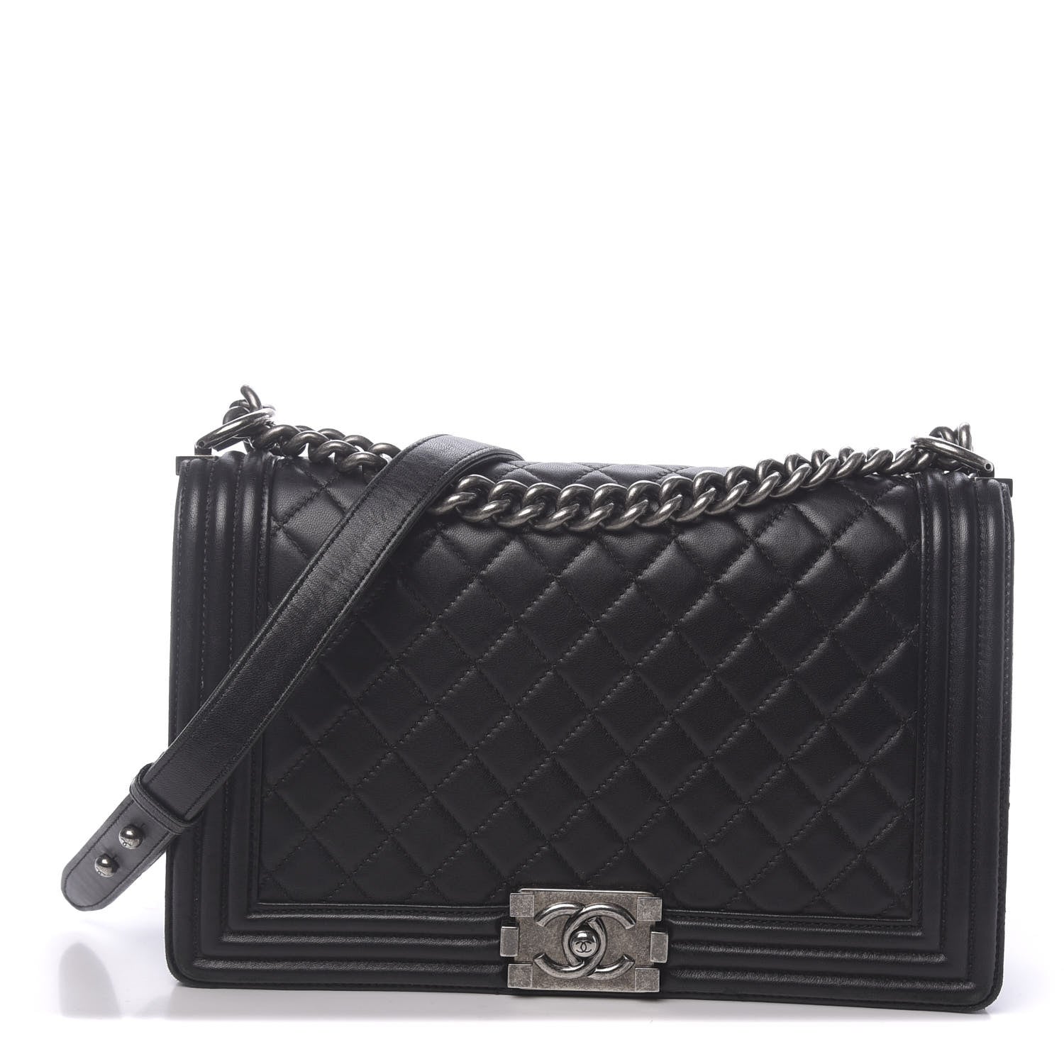 Chanel Lambskin Quilted New Medium Boy Flap Black 1 of 18