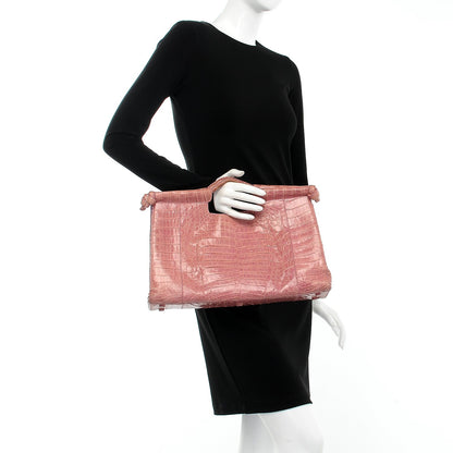 Nancy Gonzalez Crocodile Tote Pink 2 of 13
