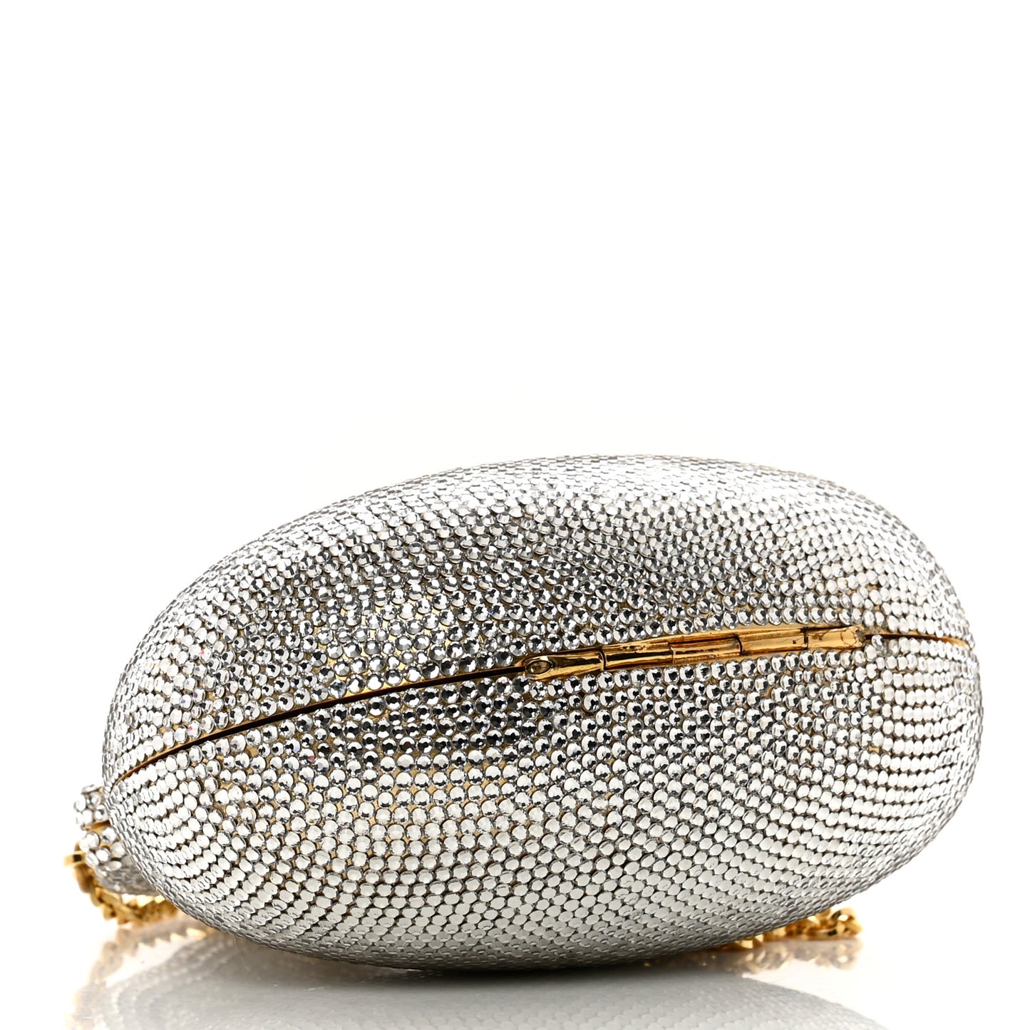 Swarovski Crystal Chatelaine Minaudiere Clutch Silver Gold