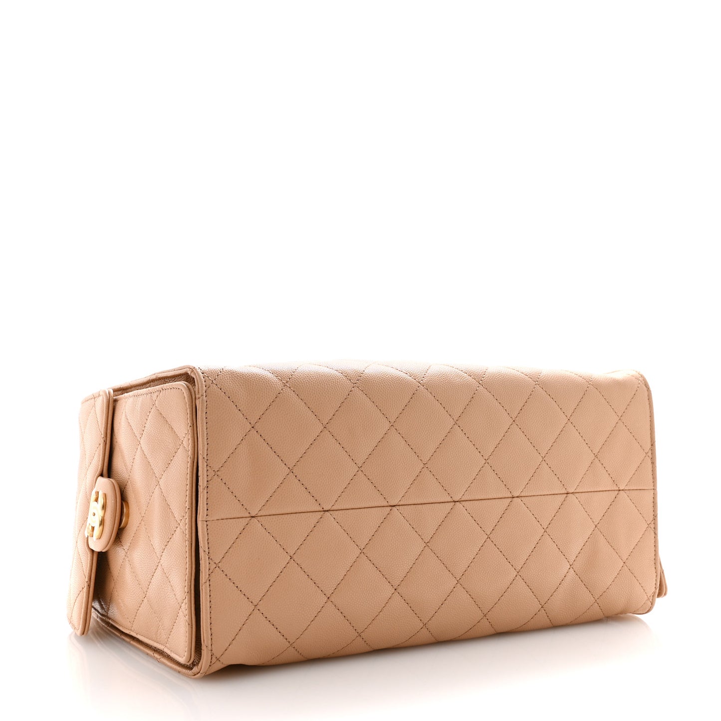 Caviar Quilted Medium Chanel 25 Handbag Beige