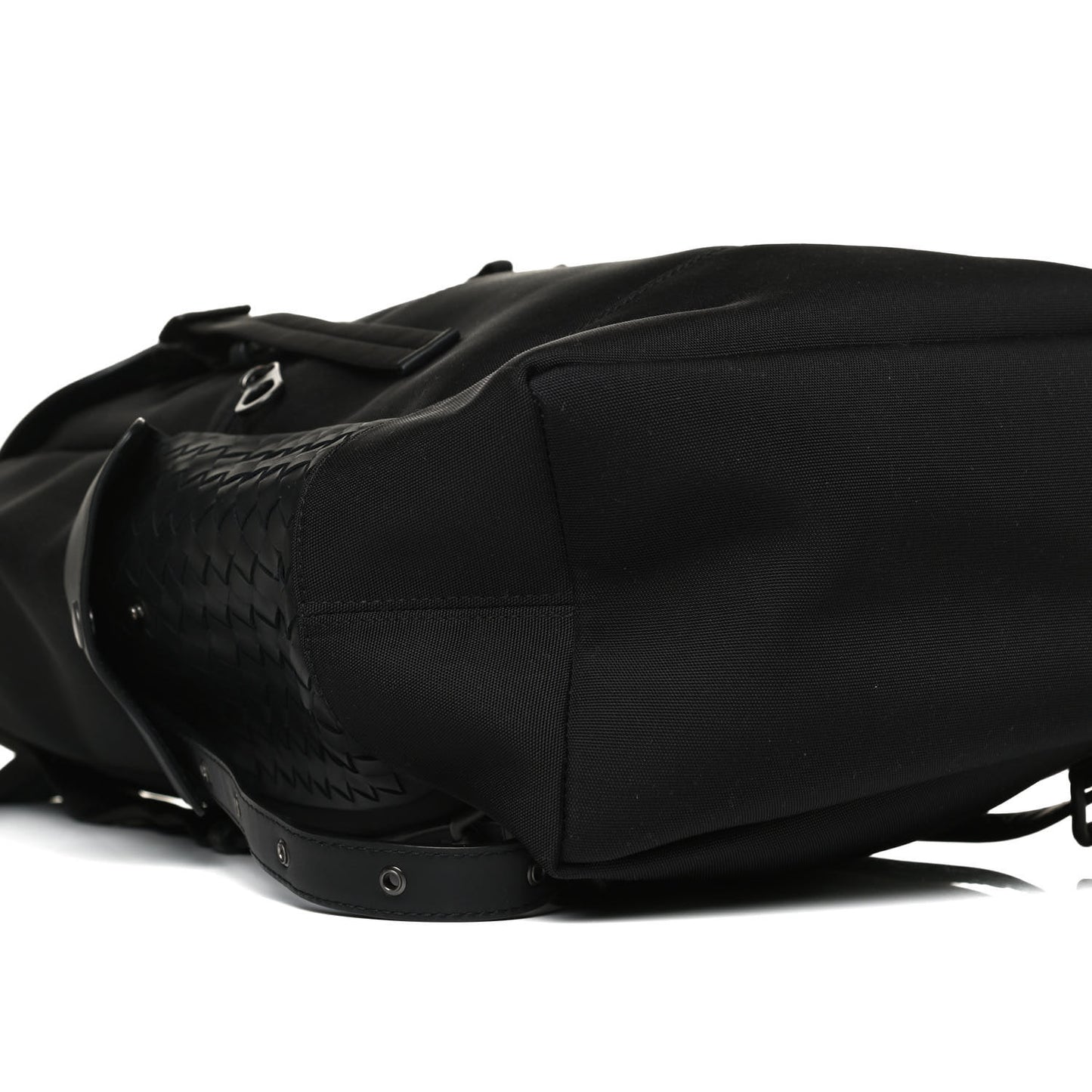 Canvas Calfskin Intrecciato Sassolungo Backpack