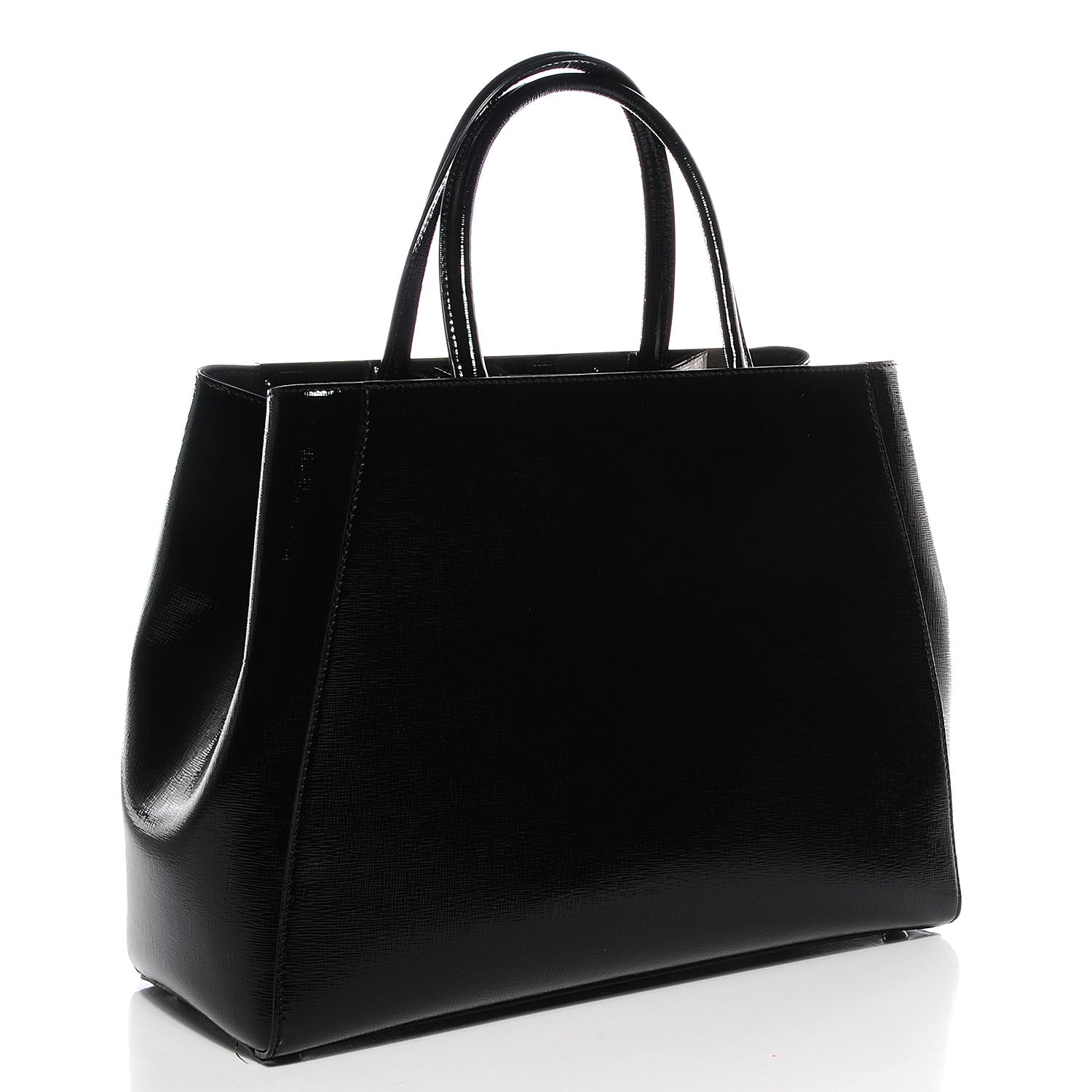 Fendi Patent Vitello Elite Regular 2Jours Tote Black 3 of 11