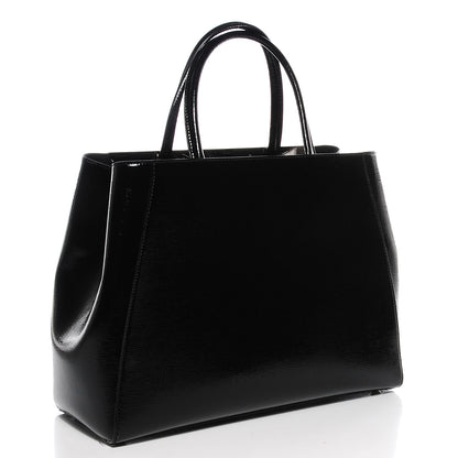 Fendi Patent Vitello Elite Regular 2Jours Tote Black 3 of 11