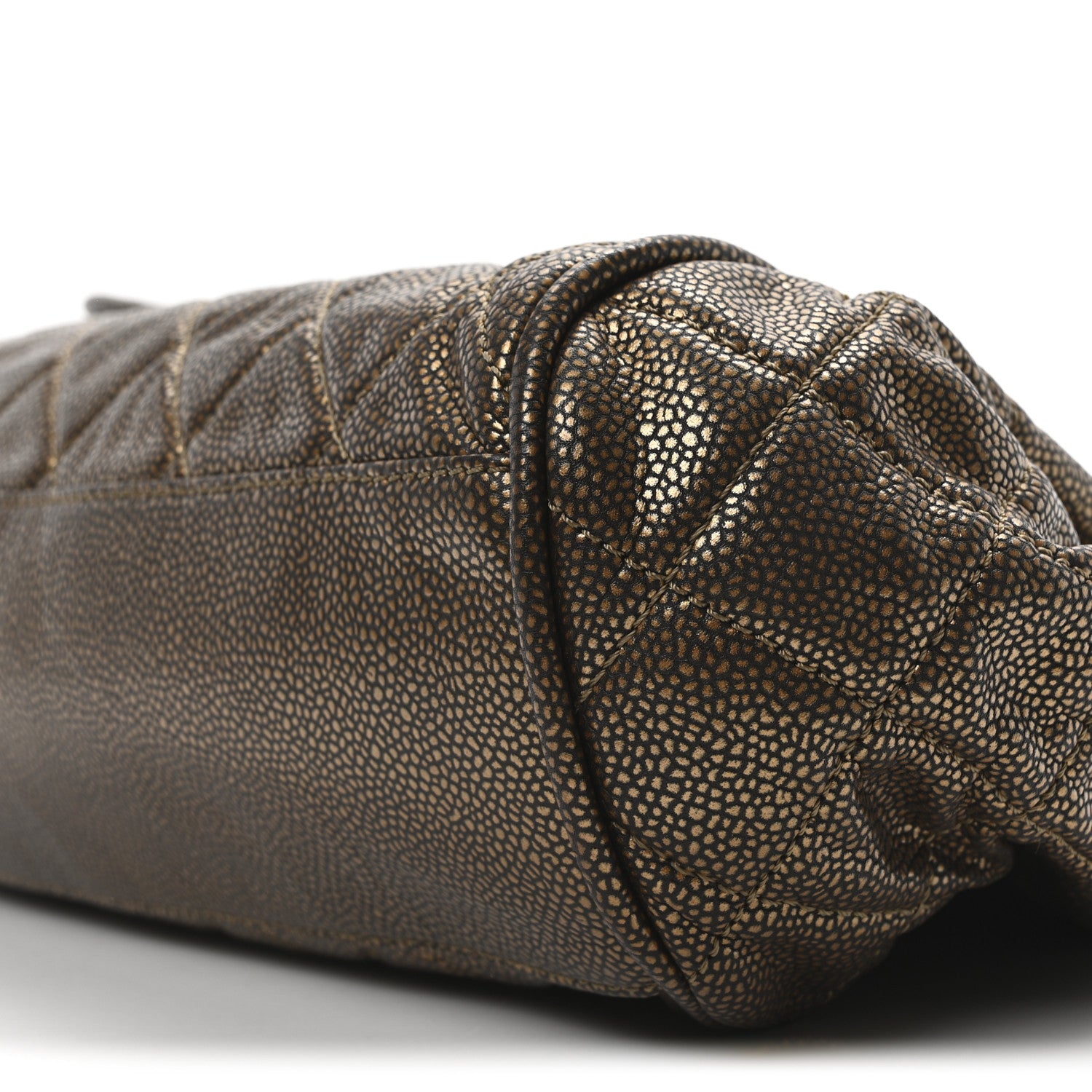 Chanel Metallic Caviar Quilted Timeless Accordion Flap Bronze 10 of 10