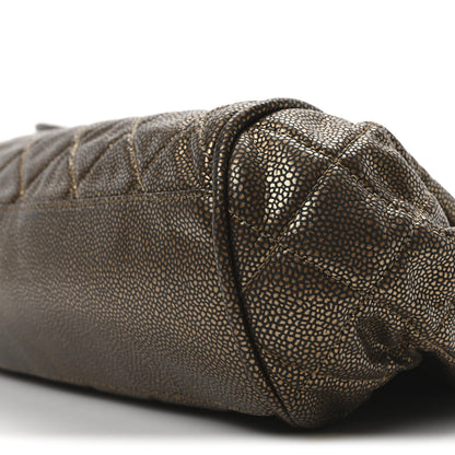 Chanel Metallic Caviar Quilted Timeless Accordion Flap Bronze 10 of 10