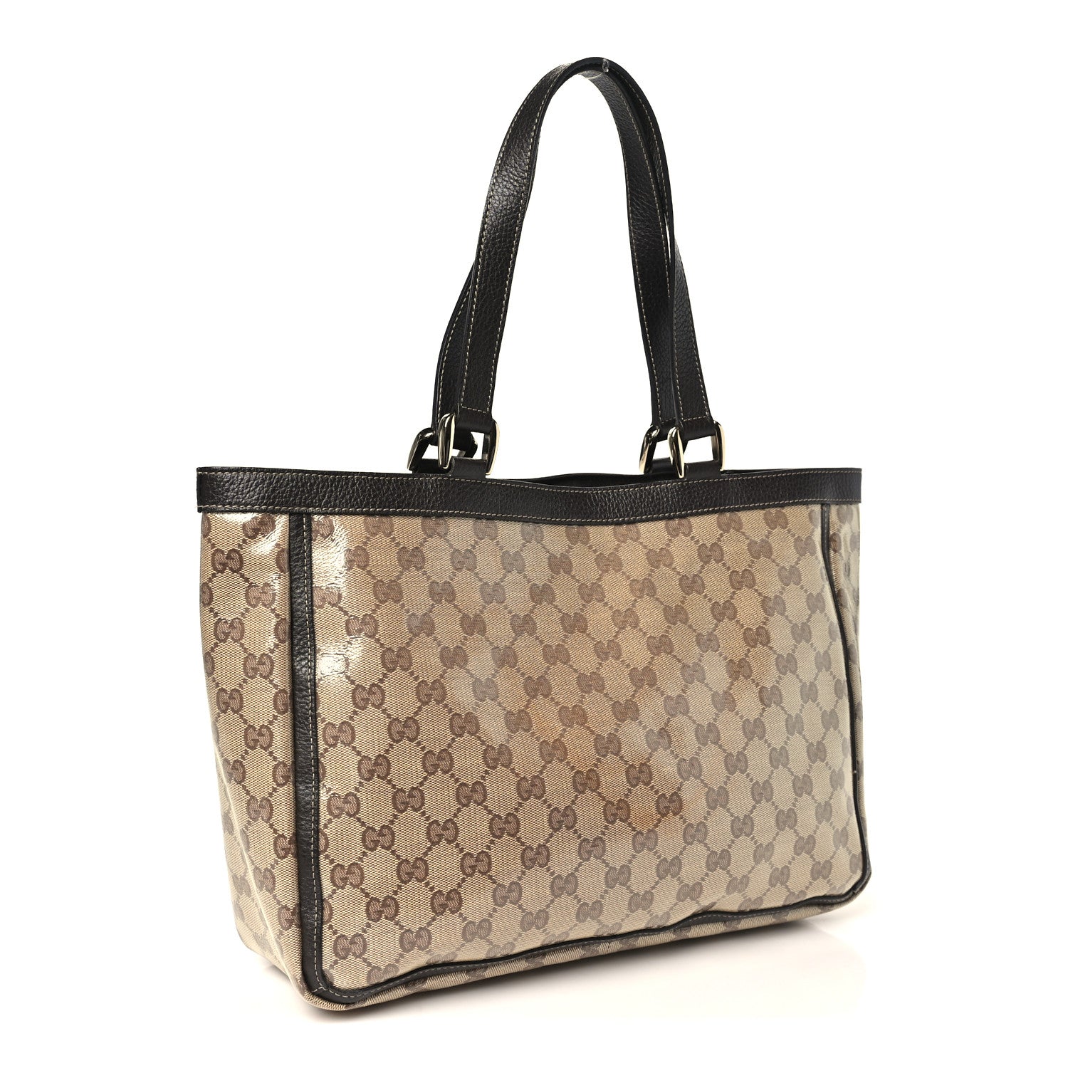 Gucci Crystal Monogram Abbey D Ring Tote Dark Brown 3 of 11