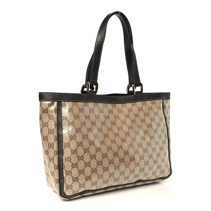 Gucci Crystal Monogram Abbey D Ring Tote Dark Brown 3 of 11