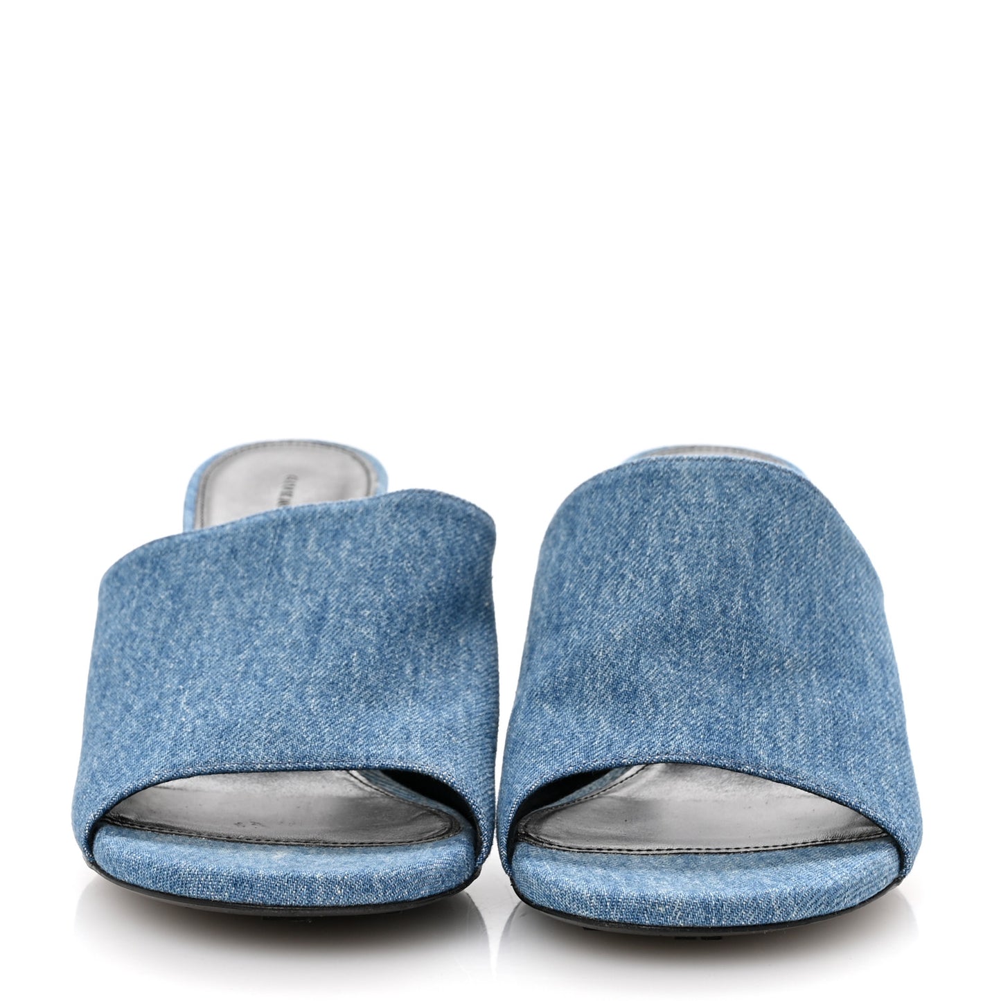 Denim G Cube 70mm Heel Mules 39 Medium Blue