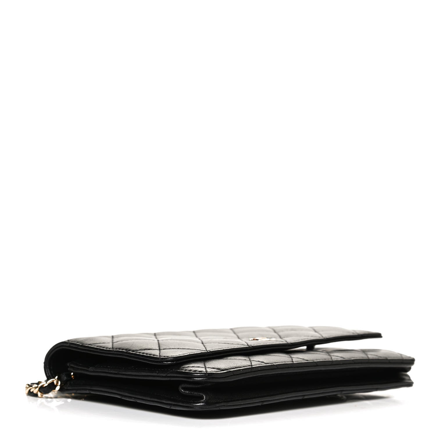 Chanel Lambskin Quilted Wallet On Chain WOC Black 4 of 11
