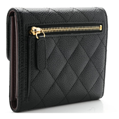 Chanel Caviar Quilted Compact Flap Wallet Black 3 of 9