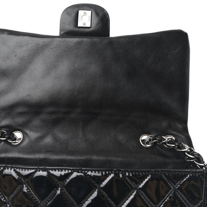 Chanel Patent Quilted Jumbo Single Flap Black 11 of 13