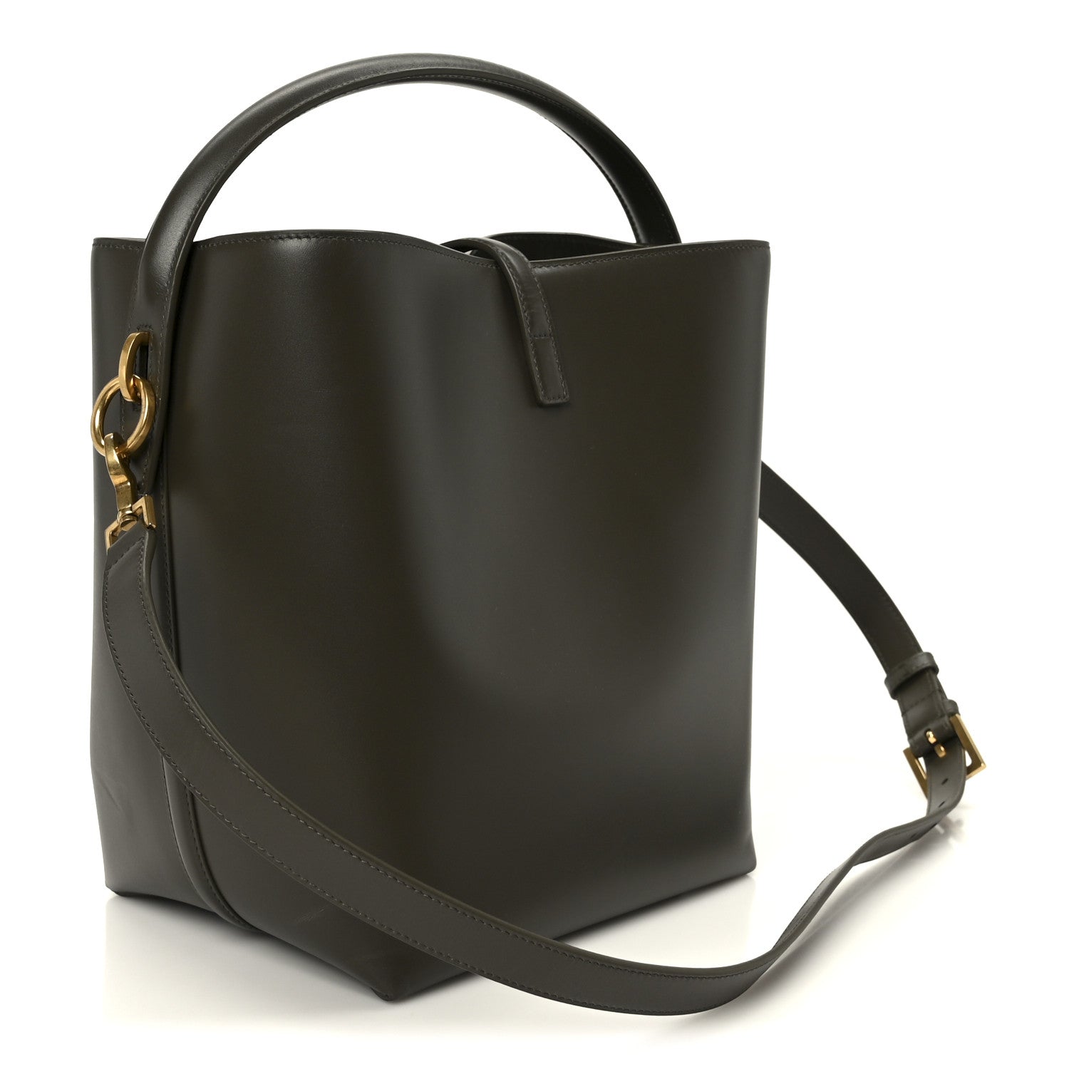Saint Laurent Shiny Calfskin Le 37 Bucket Bag Deep Musk 4 of 14