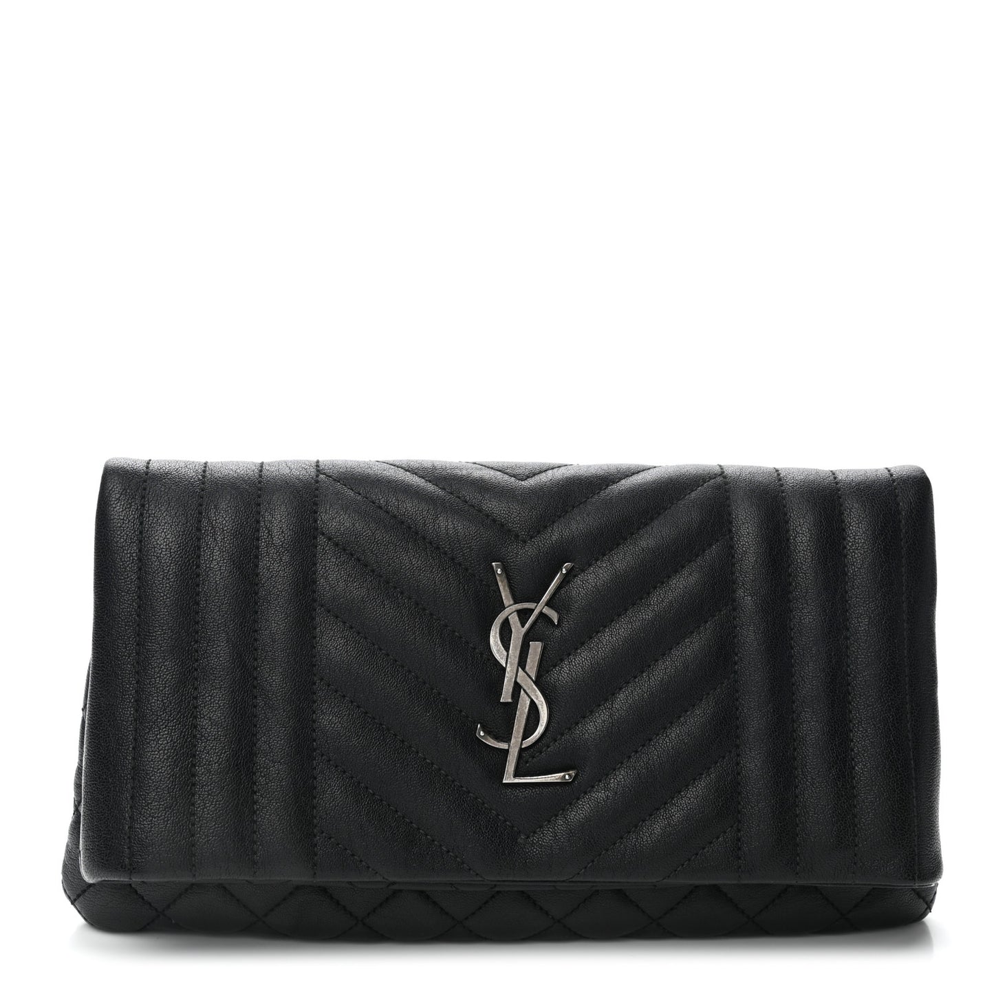Calfskin Tri-quilt Monogram West Hollywood Clutch Black